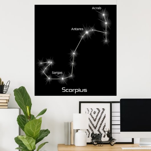 Poster Scorpius Constellation Scorpio Zodiac Business (Bureau à domicile)