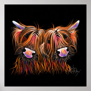 Poster SCoTiSH HigHLaND CoW ' THe LoVeLieS ' par SHiRLeY