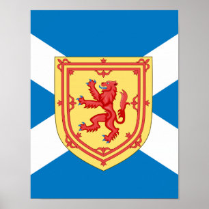 Poster Scotland Royal Arms and Flag