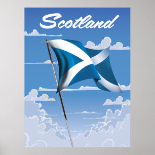 Poster Scotland Saltire