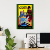Poster Scotland Scotsman Pipe Player Celtic Edinburgh (Bureau à domicile)