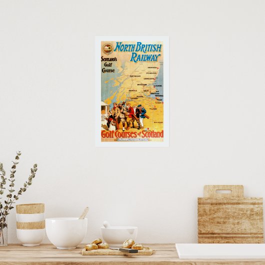 Poster Scotland's Golf Course Print (Cuisine)