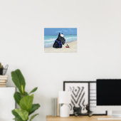 Poster Scottie à la Plage (Bureau à domicile)