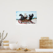 Poster Scottie Sleigh Ride (Cuisine)