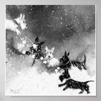 Poster Scotties Snow Combat