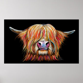 Poster SCoTTiSH HigHLaND CoW ' CHaRMeR ' par SHiRLeY Mac