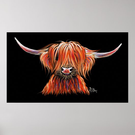 Poster SCoTTiSH HigHLaND CoW ' HaRLeY ' par SHiRLeY Mac (Devant)