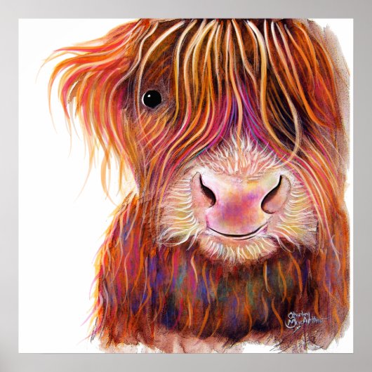 Poster SCoTTiSH HigHLaND CoW ' THe KiD 2 ' par SHiRLeY Ma (Devant)