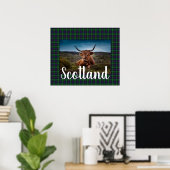 Poster Scottish Highland Steer (Bureau à domicile)