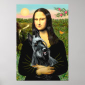 Poster Scottish Terrier 3 - Mona Lisa (Devant)