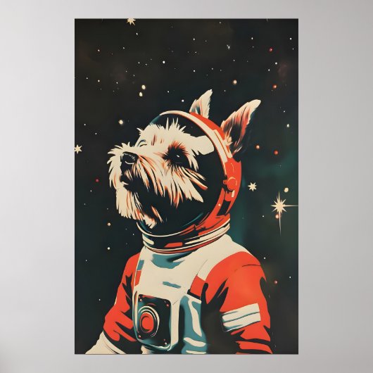 Poster Scottish Terrier Astronaut Poster, Scottish (Devant)