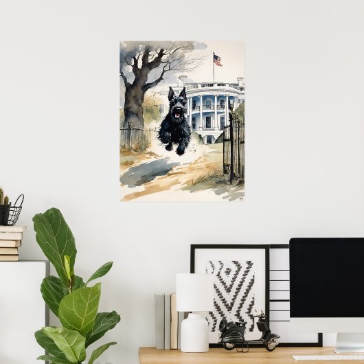 Poster Scottish Terrier - Chien Art Imprimer (Bureau à domicile)