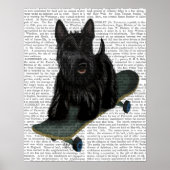 Poster Scottish Terrier et Skateboard (Devant)