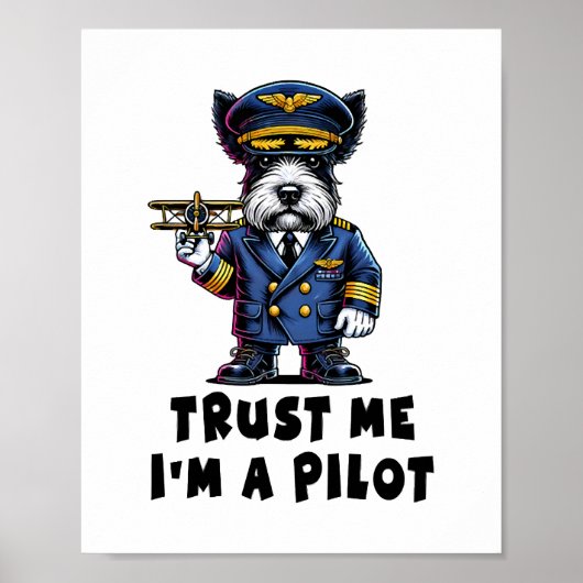 Poster Scottish Terrier Faites-moi confiance Je Suis Pilo (Devant)
