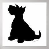 Poster Scottish terrier silhouette (Devant)