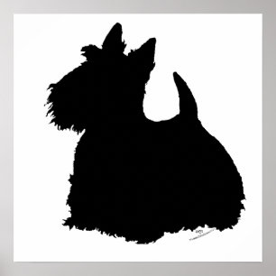 Poster Scottish terrier silhouette