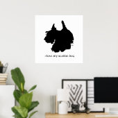 Poster Scottish terrier silhouette (Bureau à domicile)