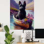 Poster Scottish Terrier sur une pagaie : une aventure Pit (Bureau à domicile)