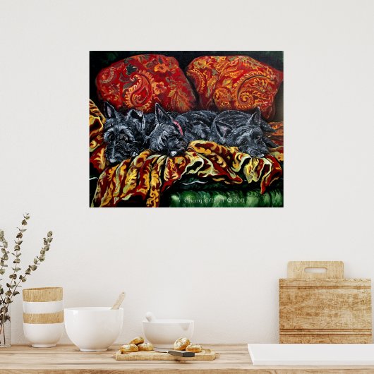Poster Scottish Terrier Trio (Cuisine)