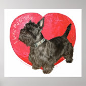 Poster Scottish Terrier Valentine (Devant)