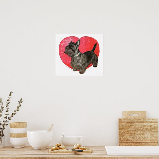 Poster Scottish Terrier Valentine (Cuisine)