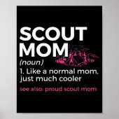 Poster Scouting Funny Scout Mom Definition Proud Scout Mo (Devant)