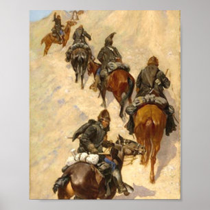Poster Scouts Escalade A Mountain Frederic Remington