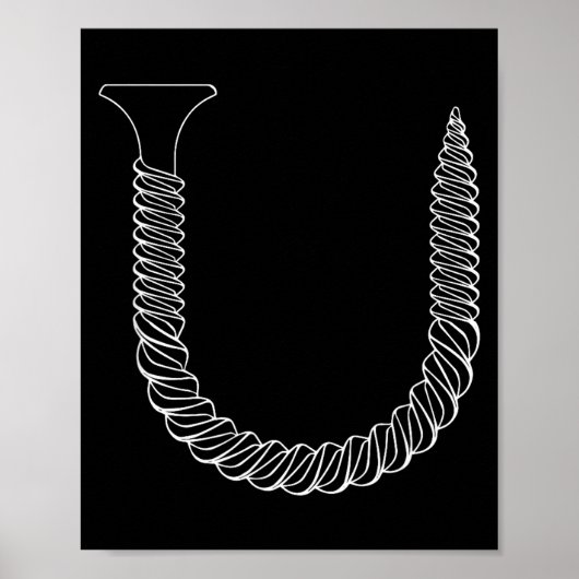 Poster Screw Shaped U - Funny Tool Insul  (Devant)