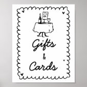 Poster Scribble à la main Cocktail Cadeaux et cartes (Devant)