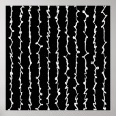 Poster Scribbles Abstraits en noir et blanc (Devant)