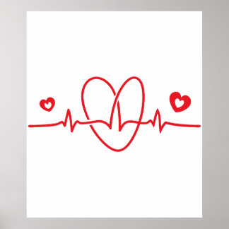 Poster Scribbles Heartbeat