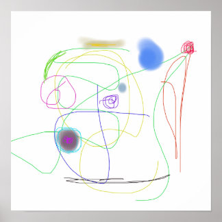 Poster Scribbles Spontanés