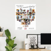 Poster Script Anniversaire de Mariage Collage de Photos e (Bureau à domicile)