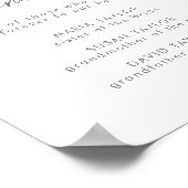 Poster Script Argent Moderne En Mémoire Amoureuse (Coin)