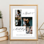 Poster Script Best Daddy Ever | FÊTE DES PÈRES<br><div class="desc">Envoyez un beau cadeau de fête des pères personnalisé à votre père qu'il chérira. Collage photo de famille de fêtes des pères personnalisées spéciales pour afficher vos photos et souvenirs de famille spéciaux. Notre design comprend un design simple 4 photo collage grille avec "Best Daddy Ever" conçu dans un beau...</div>