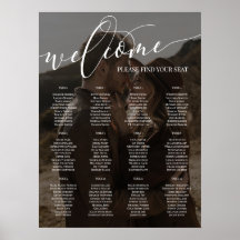 Script blanc Bienvenue Photo Mariage 12 tableaux