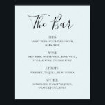 Poster Script calligraphie bleue mariage menu bar boisson<br><div class="desc">Bleu script mariage boissons bar menu affiche. Convient pour l'anniversaire, l'anniversaire et toute autre fête. Veuillez me contacter si vous avez besoin d'autres articles.</div>