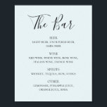 Poster Script calligraphie bleue mariage menu bar boisson<br><div class="desc">Bleu script mariage boissons bar menu affiche. Convient pour l'anniversaire,  l'anniversaire et toute autre fête. Veuillez me contacter si vous avez besoin d'autres articles.</div>