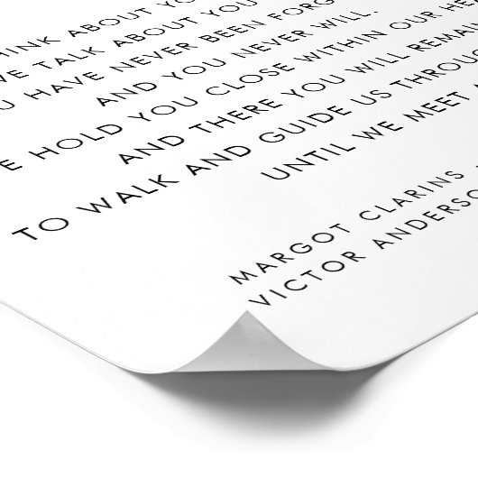 Poster Script Coeur jusqu'à ce que nous nous rencontrions (Coin)