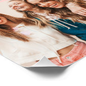 Poster Script coeur rose moderne multi photo meilleurs am (Coin)