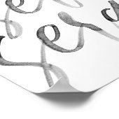 Poster Script d'aquarelle Que Sera Sera (Coin)
