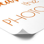 Poster Script d'automne simple | Panneau de cadre photo o (Coin)