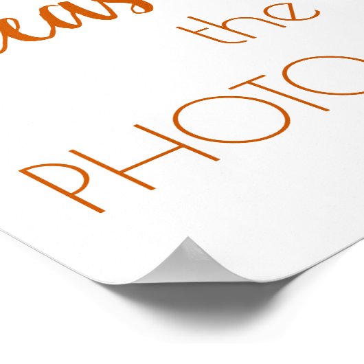 Poster Script d'automne simple | Panneau de cadre photo o (Coin)