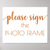 Poster Script d'automne simple | Panneau de cadre photo o (Devant)