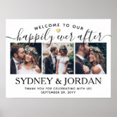 Poster Script de bienvenue pour mariage avec photo Happil (Devant)