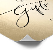 Poster Script de calligraphie Cartes d'or et cadeaux Mari (Coin)
