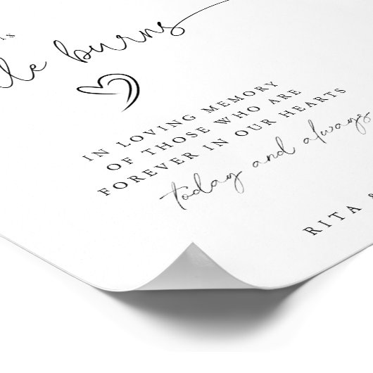 Poster Script de calligraphie Cette bougie brûle le signe (Coin)