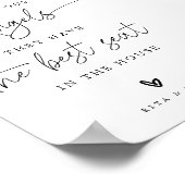 Poster Script de calligraphie dans la mémoire aimante Mar (Coin)