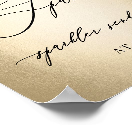 Poster Script de calligraphie Laisser l'amour Sparkle Mar (Coin)