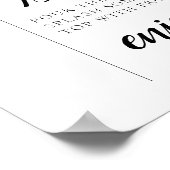 Poster Script de calligraphie minimale Signe de barre Mim (Coin)